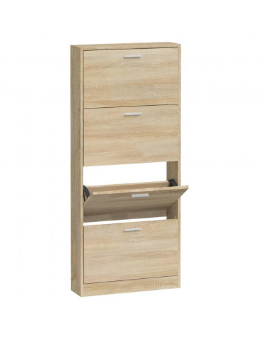 Scarpiera Rovere 59x17x150 cm in Legno Multistrato