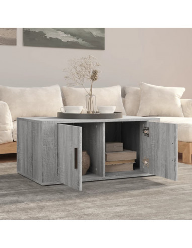 Tavolino da Salotto Grigio Sonoma 80x50x36 cm Legno Multistrato