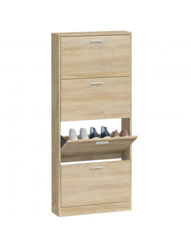 Scarpiera Rovere 59x17x150 cm in Legno Multistrato