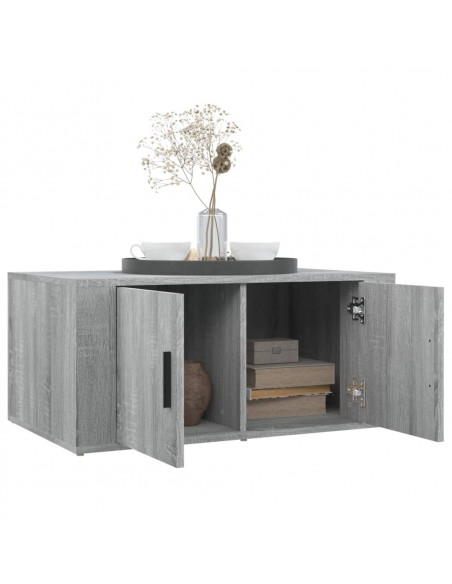 Tavolino da Salotto Grigio Sonoma 80x50x36 cm Legno Multistrato