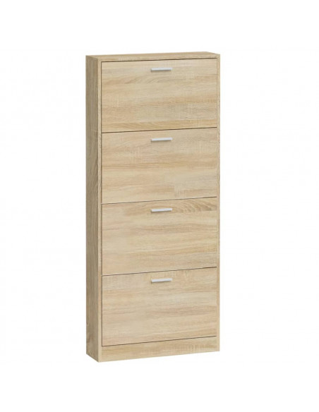 Scarpiera Rovere 59x17x150 cm in Legno Multistrato