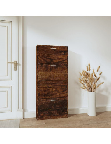 Scarpiera Rovere Fumo 59x17x150 cm in Legno Multistrato