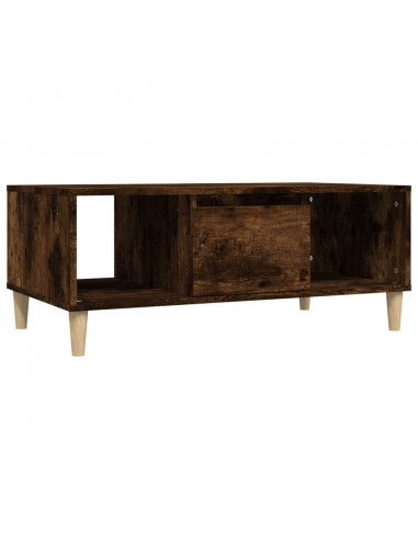 Tavolino da Salotto Rovere Fumo 90x50x36,5 cm Legno Multistrato