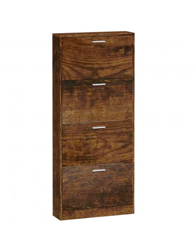 Scarpiera Rovere Fumo 59x17x150 cm in Legno Multistrato