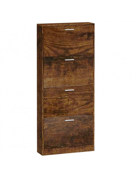 Scarpiera Rovere Fumo 59x17x150 cm in Legno Multistrato