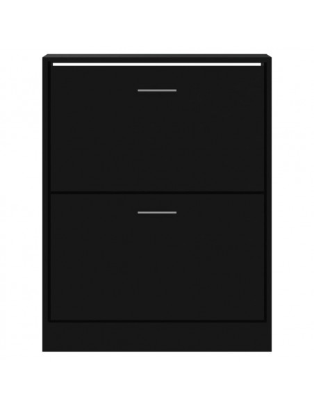 Scarpiera Nera 63x24x81 cm in Legno Multistrato