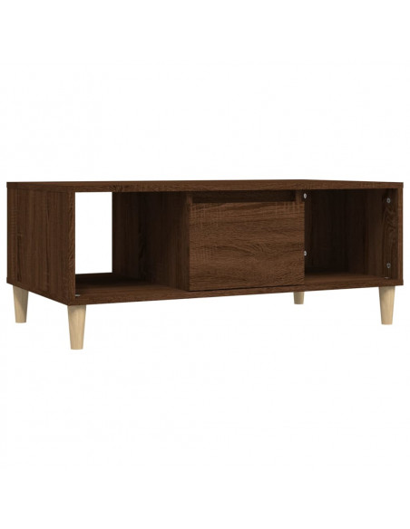 Tavolino da Salotto Rovere Marrone 90x50x36,5 cm in Multistrato