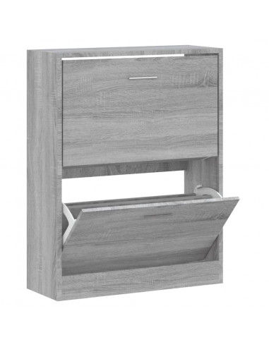 Scarpiera Grigio Sonoma 63x24x81 cm in Legno Multistrato