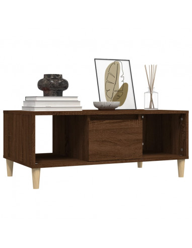 Tavolino da Salotto Rovere Marrone 90x50x36,5 cm in Multistrato