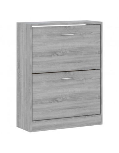 Scarpiera Grigio Sonoma 63x24x81 cm in Legno Multistrato