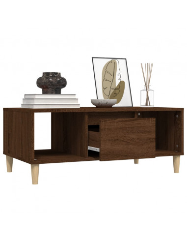 Tavolino da Salotto Rovere Marrone 90x50x36,5 cm in Multistrato