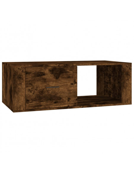 Tavolino da Salotto Rovere Fumo 100x50,5x35cm Legno Multistrato