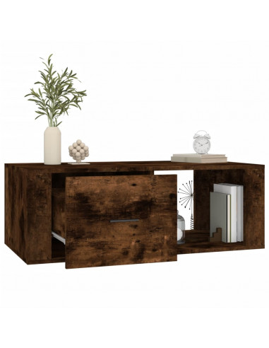 Tavolino da Salotto Rovere Fumo 100x50,5x35cm Legno Multistrato