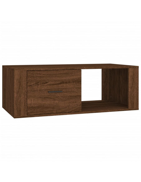 Tavolino Salotto Rovere Marrone 100x50,5x35cm Legno Multistrato
