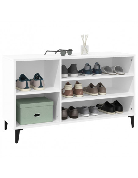 Scarpiera Bianca 102x36x60 cm in Legno Multistrato