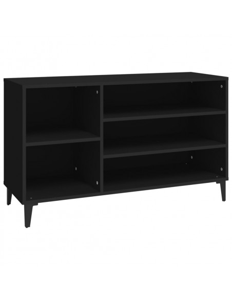 Scarpiera Nera 102x36x60 cm in Legno Multistrato