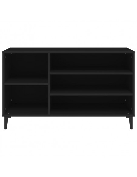 Scarpiera Nera 102x36x60 cm in Legno Multistrato