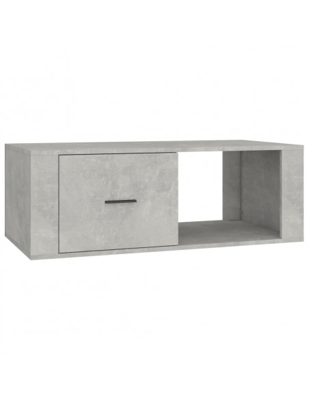 Tavolino Salotto Grigio Cemento 100x50,5x35cm Legno Multistrato