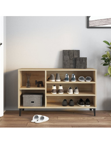 Scarpiera Rovere Sonoma 102x36x60 cm in Legno Multistrato