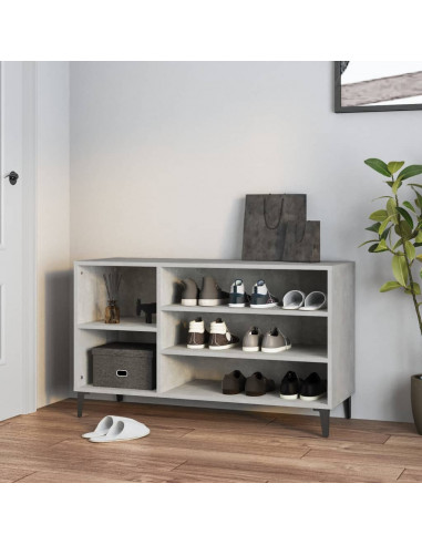 Scarpiera Grigio Cemento 102x36x60 cm in Legno Multistrato