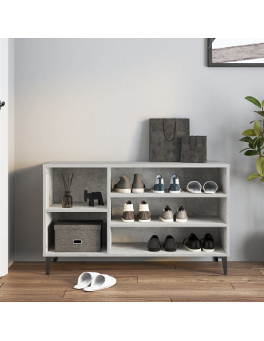 Scarpiera Grigio Cemento 102x36x60 cm in Legno Multistrato