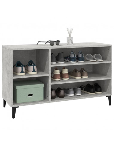 Scarpiera Grigio Cemento 102x36x60 cm in Legno Multistrato