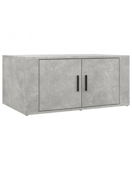 Tavolino Salotto Grigio Cemento 80x50x36 cm Legno Multistrato