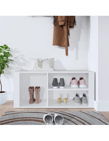 Scarpiera bianco 100x35x45 cm in Legno Multistrato