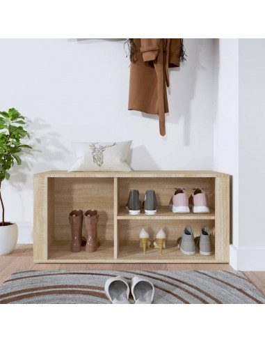 Scarpiera Rovere Sonoma 100x35x45 cm in Legno Multistrato