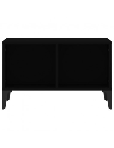 Tavolino da Salotto Nero 60x50x36,5 cm in Legno Multistrato