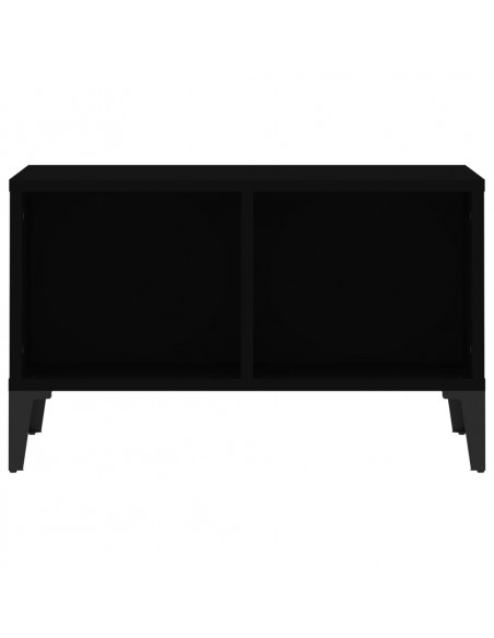 Tavolino da Salotto Nero 60x50x36,5 cm in Legno Multistrato