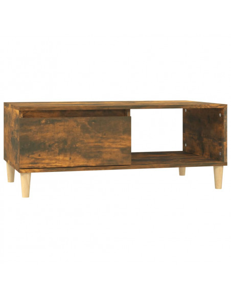 Tavolino da Salotto Rovere Fumo 90x50x36,5 cm Legno Multistrato