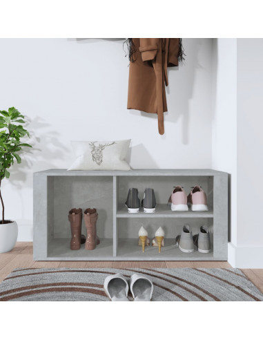 Scarpiera Grigio Cemento 100x35x45 cm in Legno Multistrato