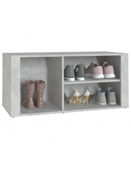 Scarpiera Grigio Cemento 100x35x45 cm in Legno Multistrato