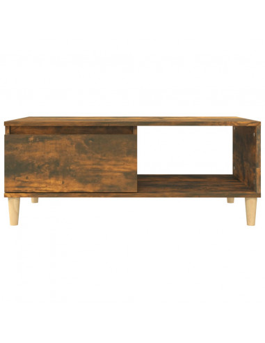 Tavolino da Salotto Rovere Fumo 90x50x36,5 cm Legno Multistrato
