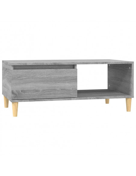 Tavolino Salotto Grigio Sonoma 90x50x36,5 cm Legno Multistrato