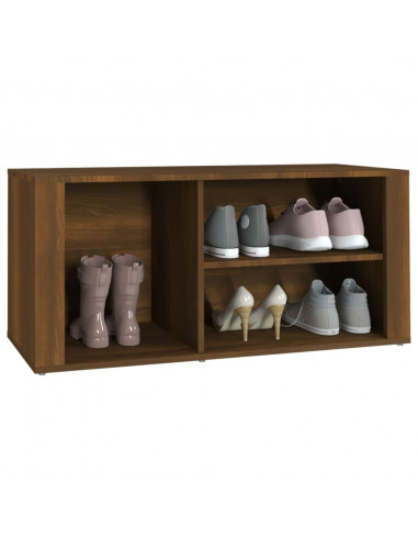 Scarpiera Rovere Marrone 100x35x45 cm in Legno Multistrato