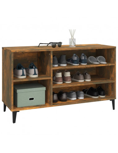 Scarpiera Rovere Fumo 102x36x60 cm in Legno Multistrato