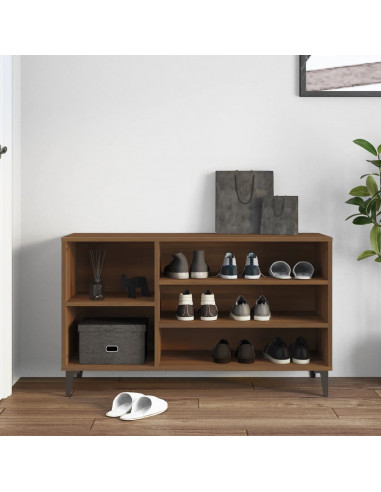Scarpiera Rovere Marrone 102x36x60 cm in Legno Multistrato
