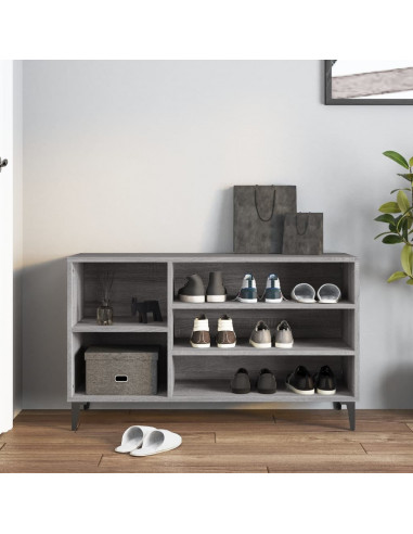 Scarpiera Grigio Sonoma 102x36x60 cm in Legno Multistrato