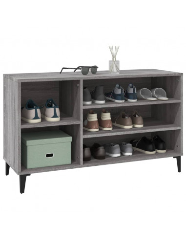 Scarpiera Grigio Sonoma 102x36x60 cm in Legno Multistrato