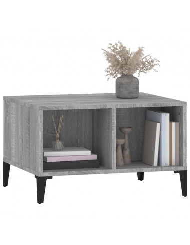 Tavolino da Salotto grigio sonoma 60x50x36,5 cm in Multistrato