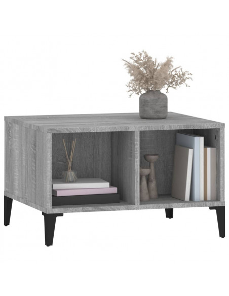 Tavolino da Salotto grigio sonoma 60x50x36,5 cm in Multistrato
