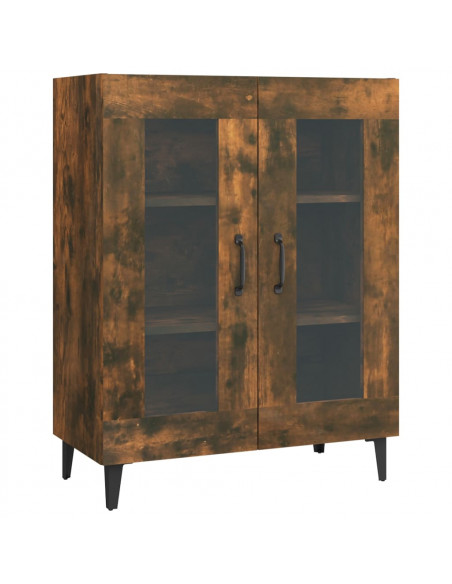 Credenza Rovere Fumo 69,5x34x90 cm in Legno Multistrato
