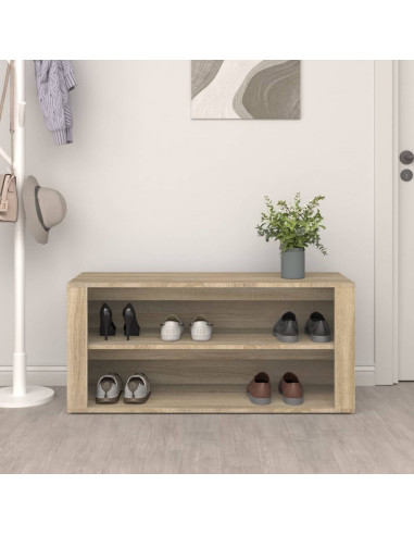 Scarpiera Rovere Sonoma 100x35x45 cm in Legno Multistrato