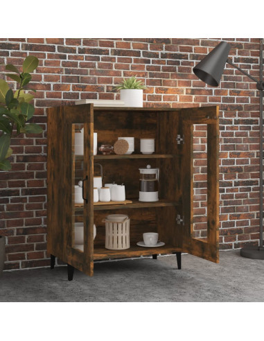 Credenza Rovere Fumo 69,5x34x90 cm in Legno Multistrato