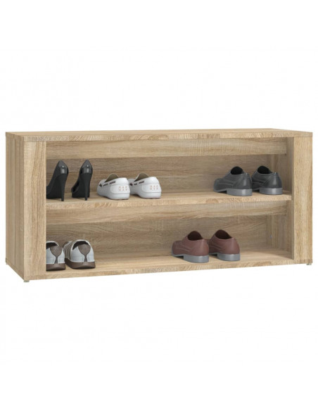 Scarpiera Rovere Sonoma 100x35x45 cm in Legno Multistrato