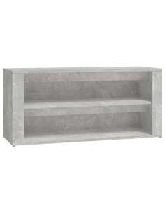 Scarpiera Grigio Cemento 100x35x45 cm in Legno Multistrato 2