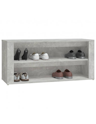 Scarpiera Grigio Cemento 100x35x45 cm in Legno Multistrato