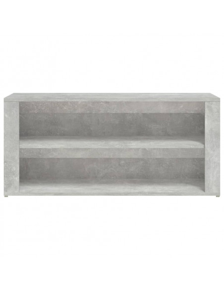 Scarpiera Grigio Cemento 100x35x45 cm in Legno Multistrato